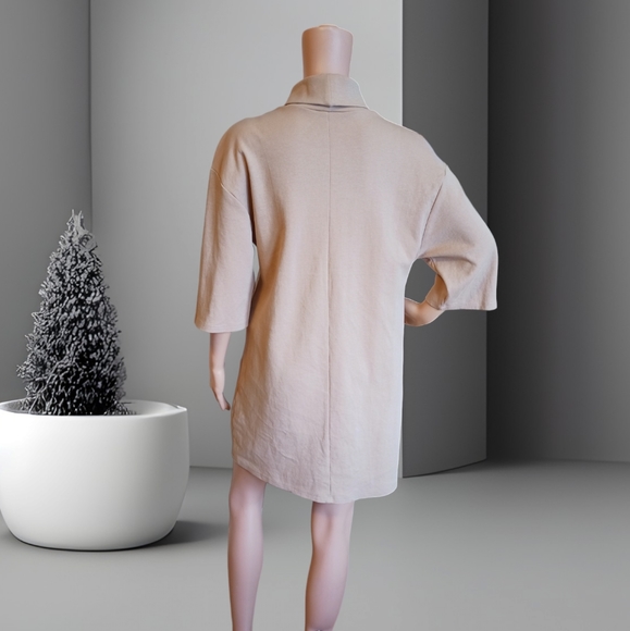 Zara Women's Oversized Turtleneck Cream Sweater Dress - Picture 9 of 16